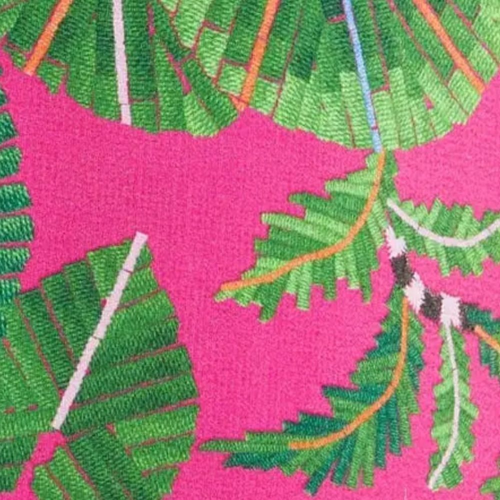 Farm Rio Women’s Pink Leaves Midi Dress NWT $280 - Picture 13 of 13